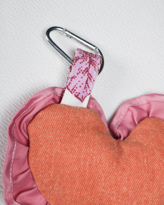 Bag charm - Peach and lilac vintage