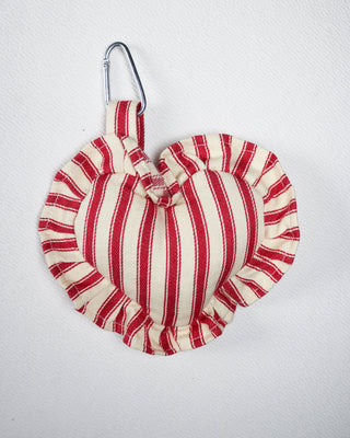 Bag charm - Red candy stripe