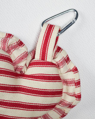 Bag charm - Red candy stripe