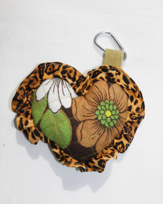 Bag charm - Vintage and leopard