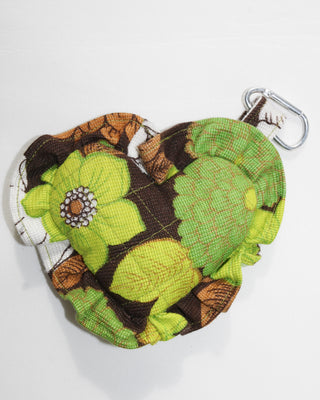 Bag charm - Vintage brown floral