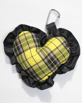 Bag charm - Yellow tartan