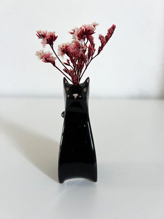 Black cat Vase