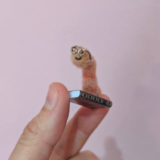 Needle Felt Bookworm