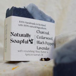 Charcoal, Cedarwood, Black Pepper & Lavender Soap