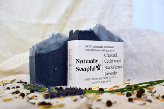 Charcoal, Cedarwood, Black Pepper & Lavender Soap