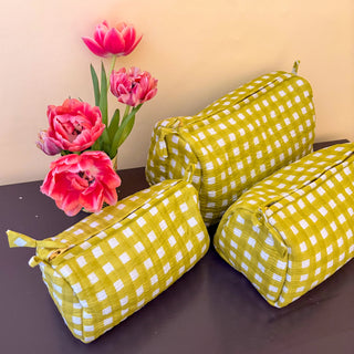 Alchemilla Check Cosmetic Bag