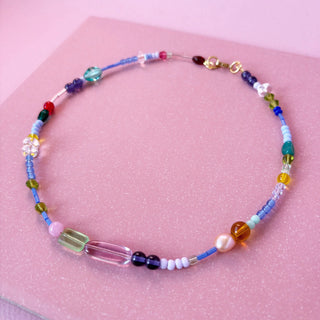 Multicolour Glass Beaded Choker