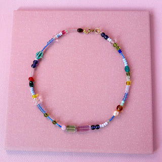 Multicolour Glass Beaded Choker