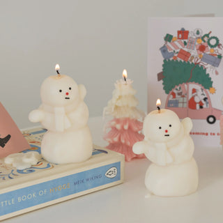 Whoops Snowman Candle