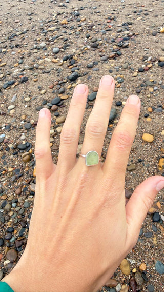 Single Adjustable Seaglass Ring