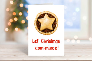 Commince mince pie Greeting card