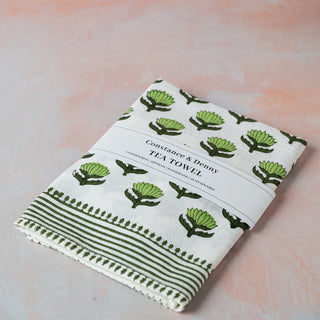 Block-Printed Tea Towel