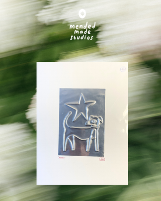 Dog Hand Embossed Artwork