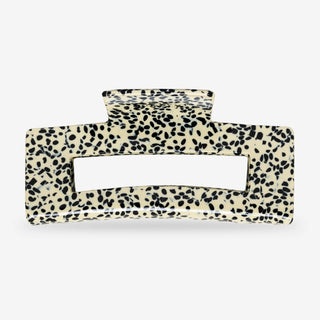 Large Hair Clip - Black & White Dot