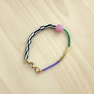 Dot Bracelet - Forest & Purple