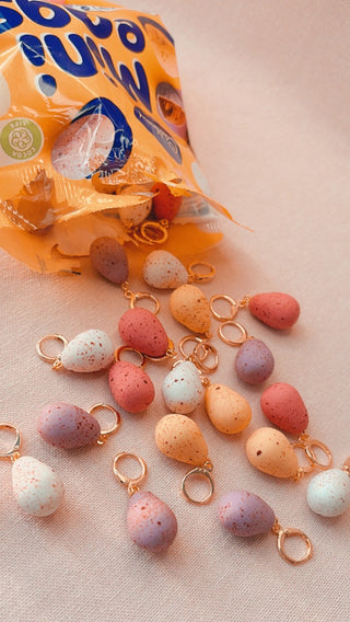 Mini Egg Charm Earrings