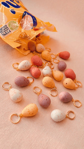 Mini Egg Charm Earrings