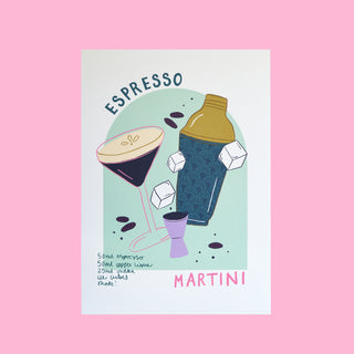 Espresso martini Cocktail Art Print