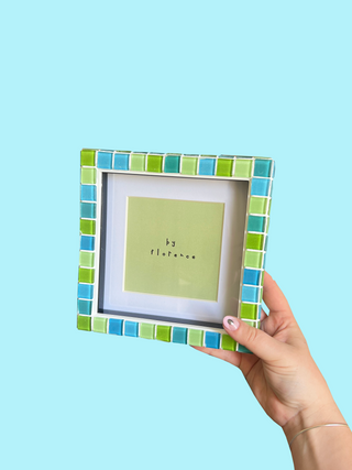Confetti Glass Tiled Picture Frame - Field Green