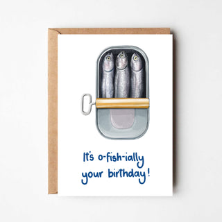Fish birthday greeting card
