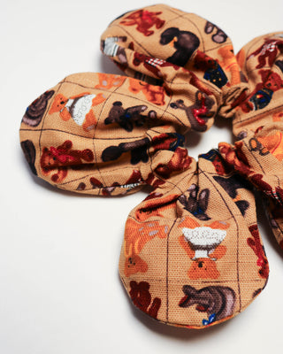 Flower scrunchie - Teddy Bear
