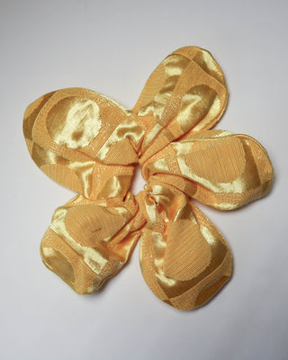 Flower scrunchie - Yellow Vintage