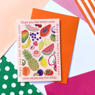 Tropical Fruit Get well soon card