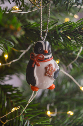 Christmas Bauble - Gingerbread Penguin