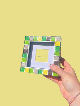 Confetti Glass Tiled Picture Frame - Granola