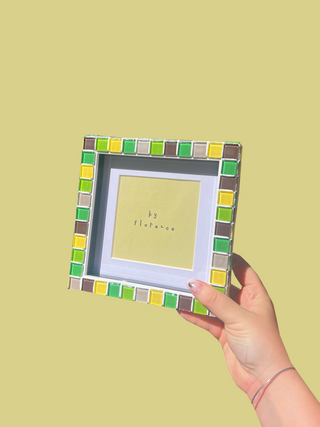 Confetti Glass Tiled Picture Frame - Granola
