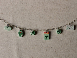 Green Goddess  Charm Necklace
