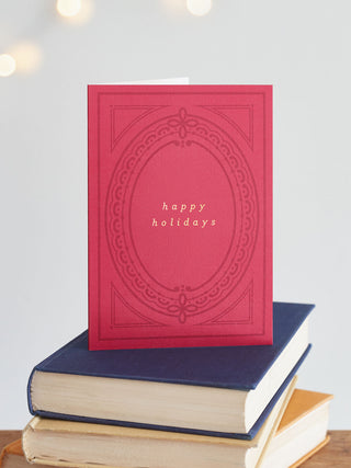 Happy Holidays Book Christmas Card