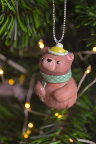 Christmas Bauble - Hat and Scarf Bear
