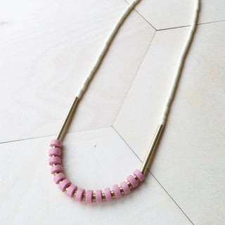 Heishi Necklace - Dusty Pink