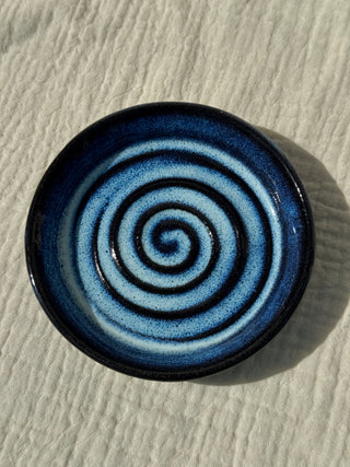 Circular Ceramic Trinket Dish - Dark