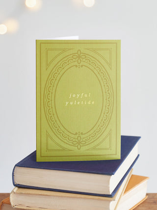 Joyful Yuletide Book Christmas Card