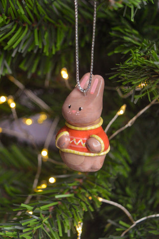 Christmas Bauble - Jumper Bunny