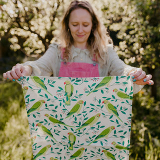 Parakeets Tea Towel