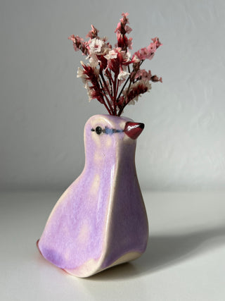Medium Bird Vase Lavander Waxbill