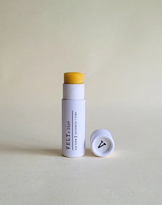 Natural Vegan Lip Balm with Calendula Extract and Lime
