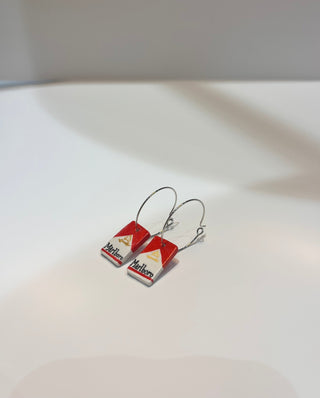 Mini Brand Charm Earrings - Marlboro