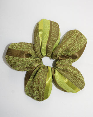 Mini Flower scrunchie - green vintage
