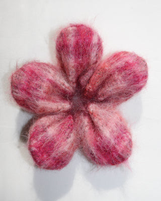 Mini Flower scrunchie - pink fluffy