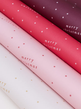 Merry Christmas Typed Tidings Wrapping Paper