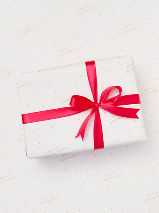 Merry Christmas Typed Tidings Wrapping Paper