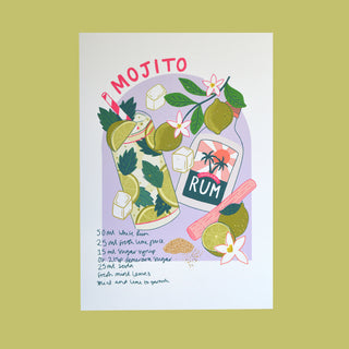 Mojito Cocktail Art Print