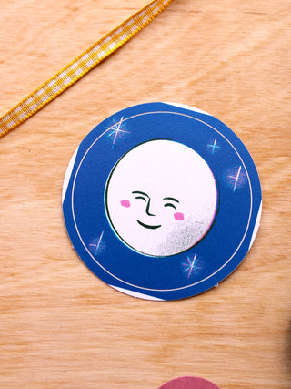 Full Moon Round Sticker