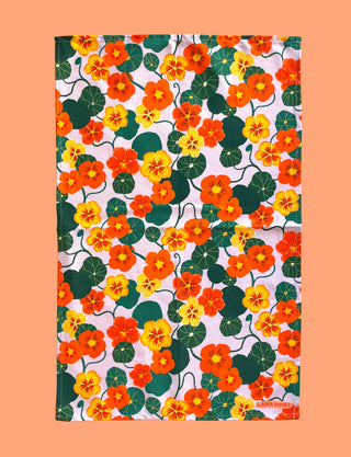 Nasturtiums Tea Towel