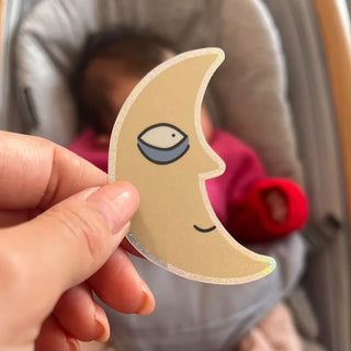 Sleepy Moon Sticker